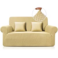 TAOCOCO Funda de Sofá-Funda de sofá Antideslizante-Funda de Fofá Elástica-Lavable-Antiácaros-Antiarrugas (Beige…